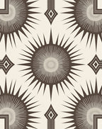 Sunburst Geo Diamond Brown Cream Rug