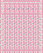 Pastel Pink Geometric Art Deco Rug