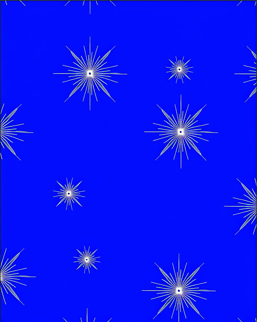 Electric Blue Starburst Bursting Rug