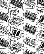 Bold Black And White Graphic Cards Rug