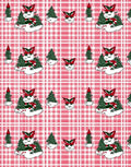Whimsical Snowman Forest Plaid Rug