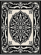 Black Ivory Ornamental Oval Medallion Rug