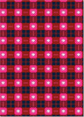 Dazzling Pink White Floral Plaid Rug