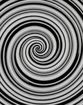 Black White Spiral Optical Illusion Rug