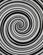 Black White Spiral Optical Illusion Rug