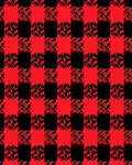 Red Black Buffalo Check Abstract Rug