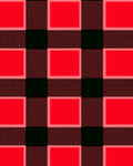 Bold Red Checkered Square Rug