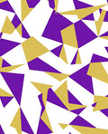 Modern Purple Gold Geometric Angles Rug