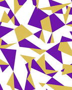 Modern Purple Gold Geometric Angles Rug