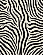 Cream and Black Zebra Stripes Rug