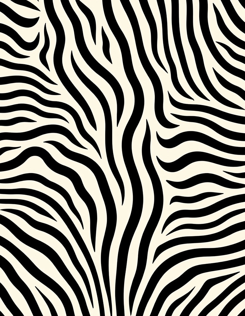 Cream and Black Zebra Stripes Rug