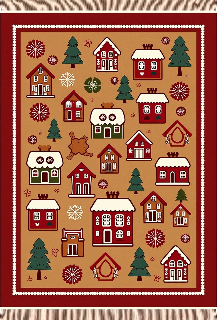 Holiday Village Gingerbread House Collection Rug