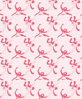 Whimsical Pink Figures Repeating Pattern Rug