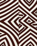 Bold Chocolate Geometric Chevron Diamond Rug