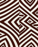 Bold Chocolate Geometric Chevron Diamond Rug