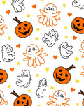 Cute Halloween Ghost Pumpkin Stars Rug