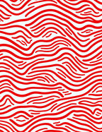 Crimson Wave Organic Lines Rug