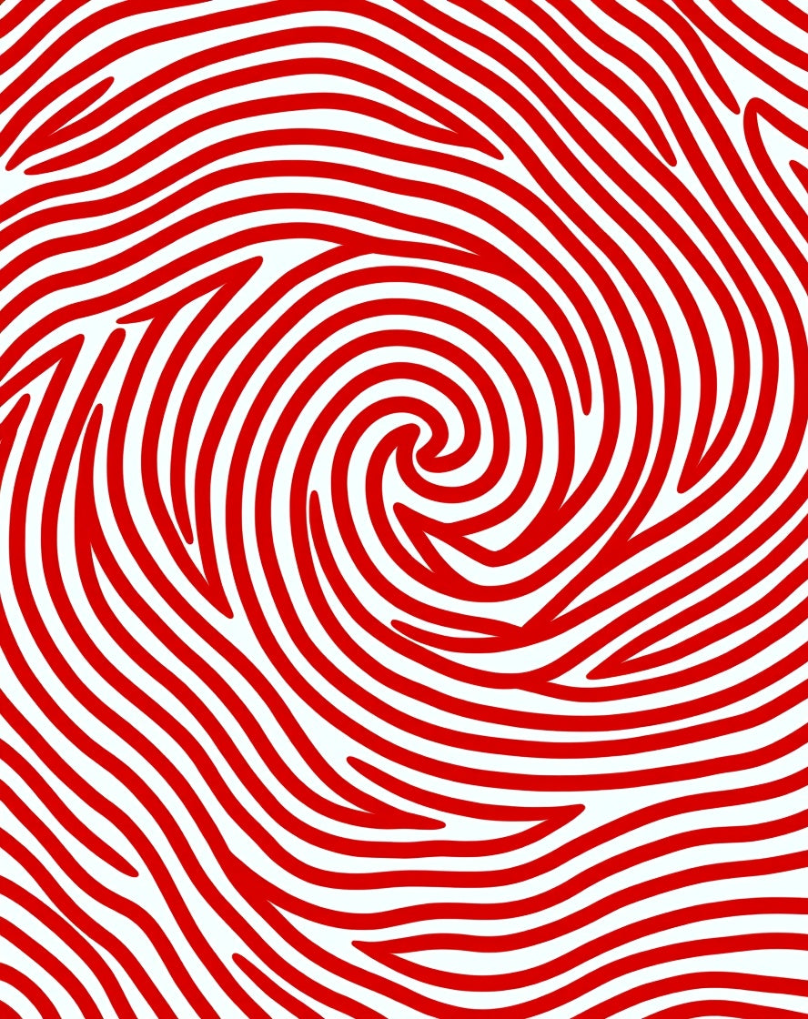 Bold Red Swirl Stripe Rug