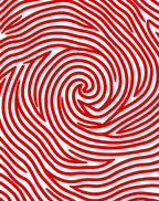 Bold Red Swirl Stripe Rug