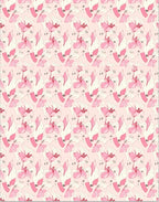 Pink Orchid Floral Illustration Rug