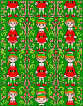 Elf Christmas Candy Cane Swirl Rug