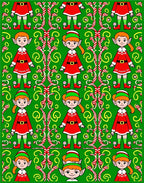 Elf Christmas Candy Cane Swirl Rug