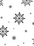 Black Snowflakes on White Background Rug