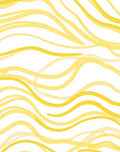 Sunny Yellow Abstract Wavy Lines Rug