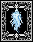 Pale Ghostly Spirit Ornate Frame Rug