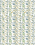 Abstract Vertical Botanical Swirls Multi-color Rug