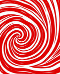 Vibrant Red Swirl Abstract Rug