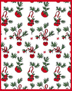 Red Green Festive Ornament Garland Rug