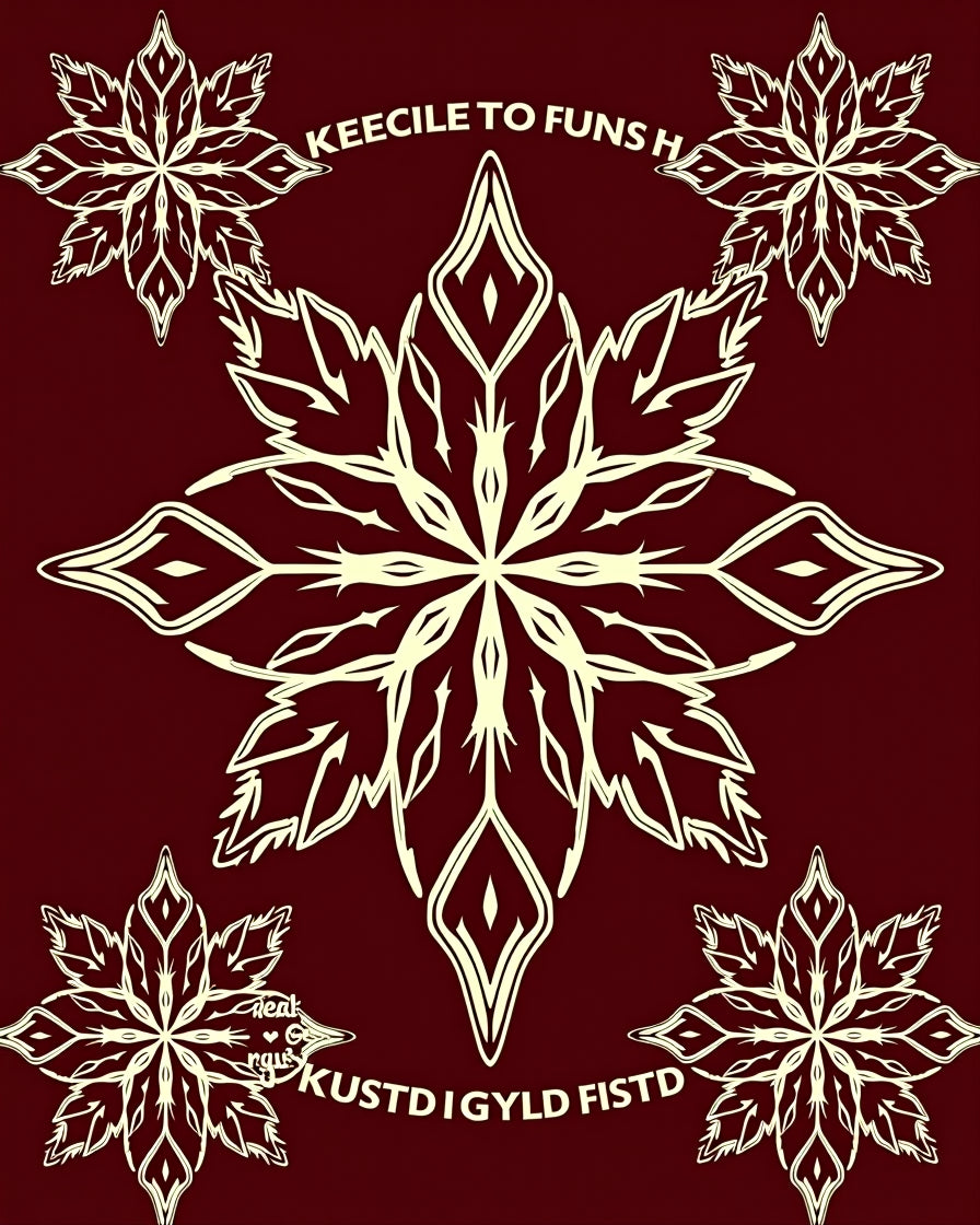 Crimson Floral Medallion Arrangement Rug