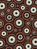 Rustic Orange Cream Floral Burst Rug