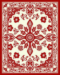 Cardinal Orchid Garden Border Rug
