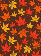Autumn Maple Leaves Scattered Dark Brown Rug
