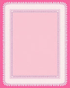 Pink Decorative Bordered Pastel Rug