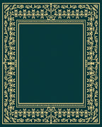 Golden Teal Floral Bordered Rug
