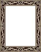 Brown and Cream Art Nouveau Vine Rug