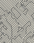 Cream Black Intersecting Lines Rug