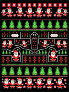 Holiday Christmas Santa Claus Trees Rug