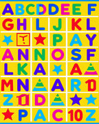 Colorful Alphabet And Shapes Collection Rug
