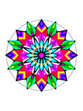 Vivid Rainbow Geometric Radiance Rug