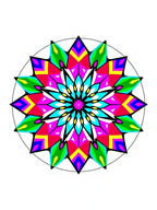 Vivid Rainbow Geometric Radiance Rug