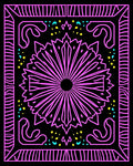 Pink Radial Starburst Neon Rug