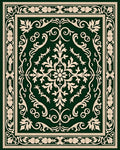 Classic Emerald Floral Archway Rug