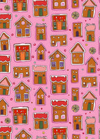 Pink Gingerbread Houses All-Over Rug