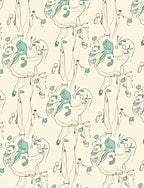 Abstract Figures With Mint Green Accents Rug