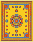 Sunny Yellow Mandala Floral Rug