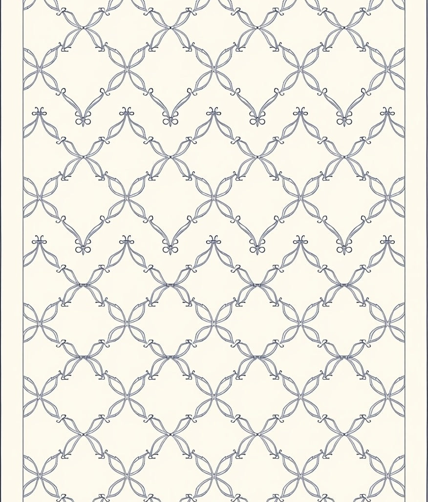 Light Blue Lattice Open Weave Rug